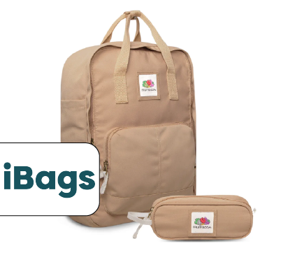  IBAGS| סט תיק קלמר Fruit Of The Loom Apricot ב-119 ש”ח  
